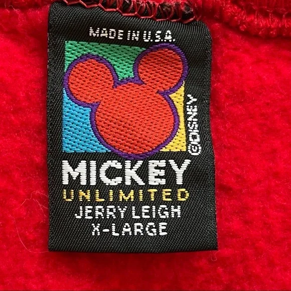 DISNEY Vintage 80’s Classic Mickey Mouse Crewneck Sweatshirt Size XL Theme Park - Picture 6 of 10